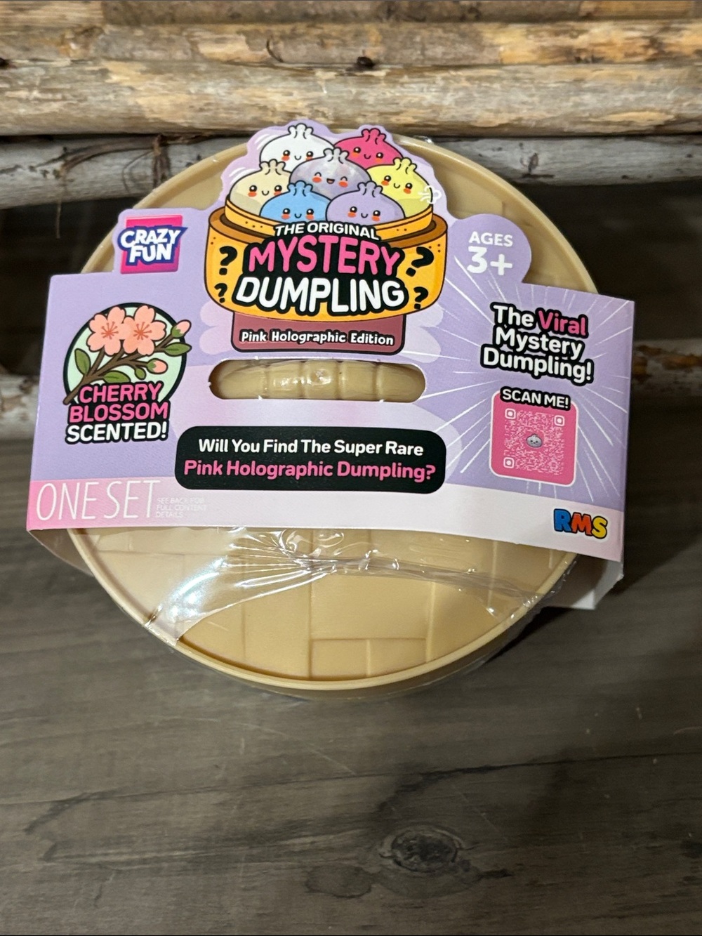 RMS CRAZY FUN PINK HOLOGRAPHIC EDITION CHERRY BLOSSOM SCENTED MYSTERY DUMPLING